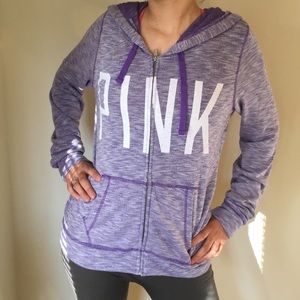 Victoria’s Secret Pink Zip up purple hoodie
